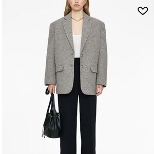 Anine Bing Quinn blazer in Tan Herringbone, size XS